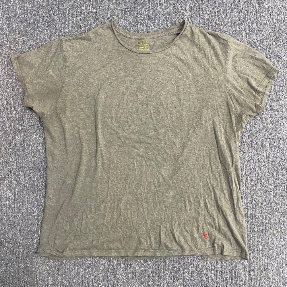 Polo Ralph Lauren Tshirt Mens XL Grey Short‎ Sleeve Cotton Red Pony Logo Tee